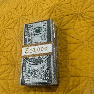 Money bling clutch